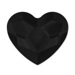 2808 06mm JET (Black) HEART Shape Rhinestones