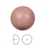 06mm ROSE PEACH Pearl Cabochon 5817 1/2 Drilled