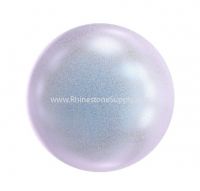 06mm Iridescent Dreamy Blue Pearl Cabochon 5817 1/2 Drilled