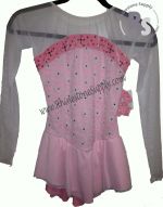 BEADED Candy Pink Long Sleeve Dress by Main Street Figure Skatewear
