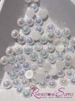 03mm Iridescent Acrylic Pearl Cabochon - 1 GROSS