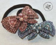 Pony Holder with Rhinestones BLUE or PINK BOW