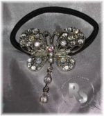 BUTTERFLY Pony Holder with Rhinestones
