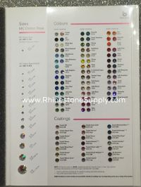 Rhinestone Color Chart for Preciosa MAXIMA Rhinestones - NEW