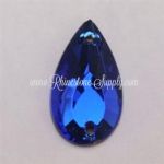 SAPPHIRE 2 Hole Sew On PEAR 27mm x14mm
