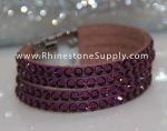 Bling Band Leather Rhinestone Bracelet