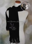 Fleece scarf with rhinestone HOCKEY MOM Design